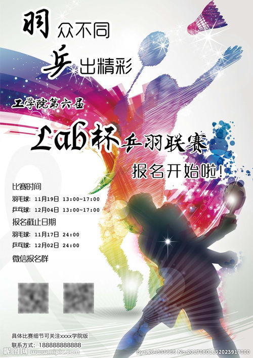 羽乒联赛海报设计说明与赏析